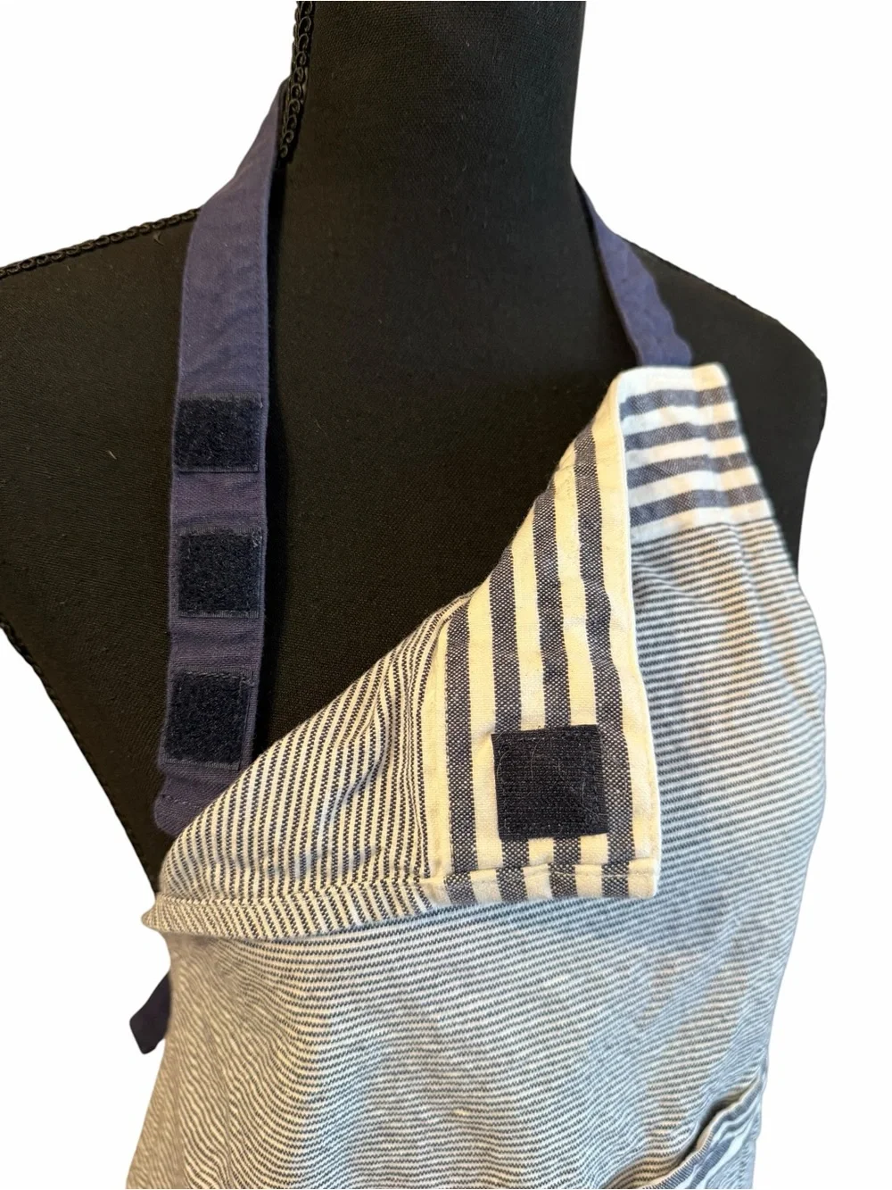 Children’s Williams Sonoma Bay Blue & White Stripe Cotton Apron